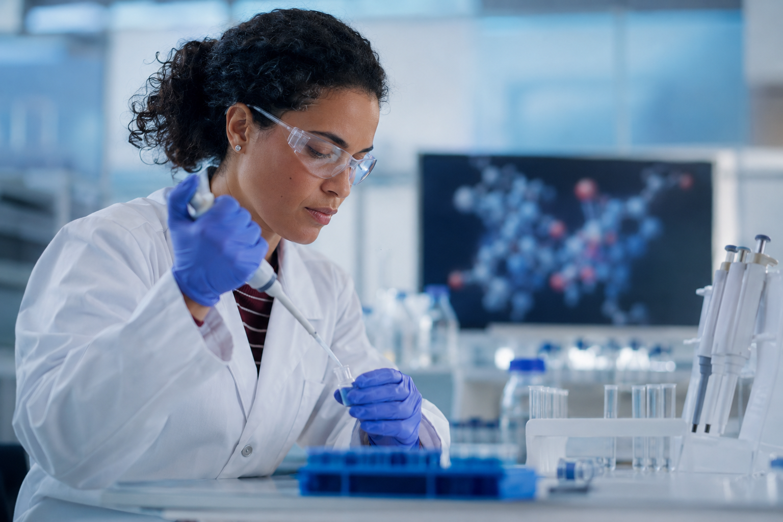 Pesquisa científica em laboratório